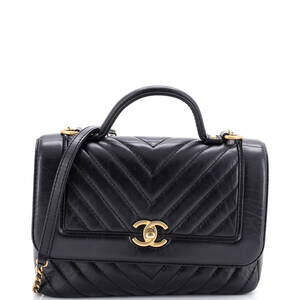 Chanel Top Handle Flap Bag Chevron #218669C34B